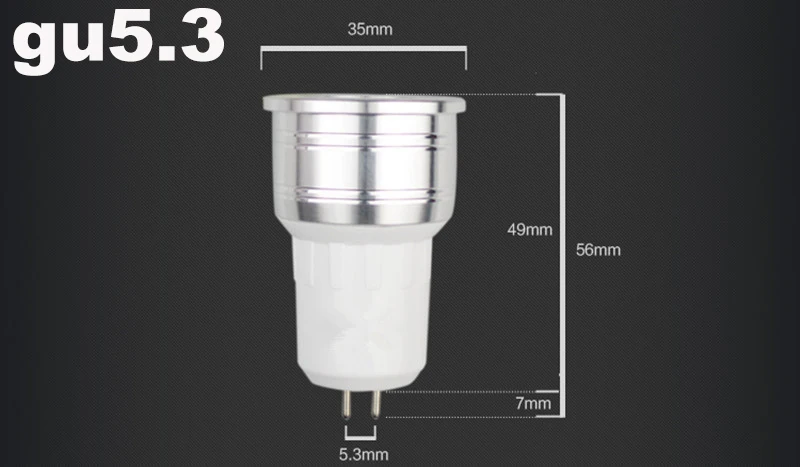 Светодиодный GU10 открытый прожектор 3 Вт Mr11 DC12V лампы затемняемый gu5.3 220V 35 мм точечные светильники