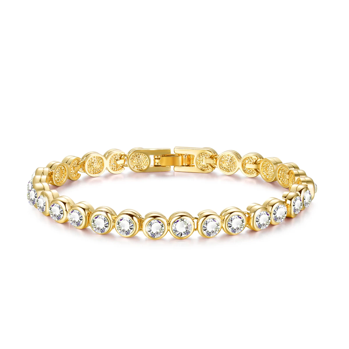

Classic Cubic Zirconia Bracelet,18k Gold Plated Bracelet,Tennis Bracelet [18cm/7inch] Christmas Mother's Day Valentines Gifts