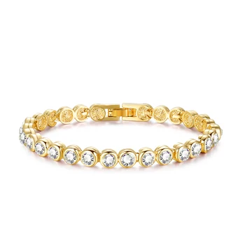 

Classic Cubic Zirconia Bracelet,18k Gold Plated Bracelet,Tennis Bracelet [18cm/7inch] Christmas Mother's Day Valentines Gifts