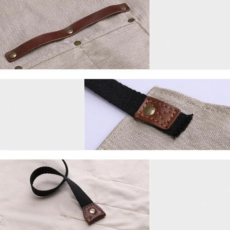Canvas Apron Crossback Cotton Straps E7-8