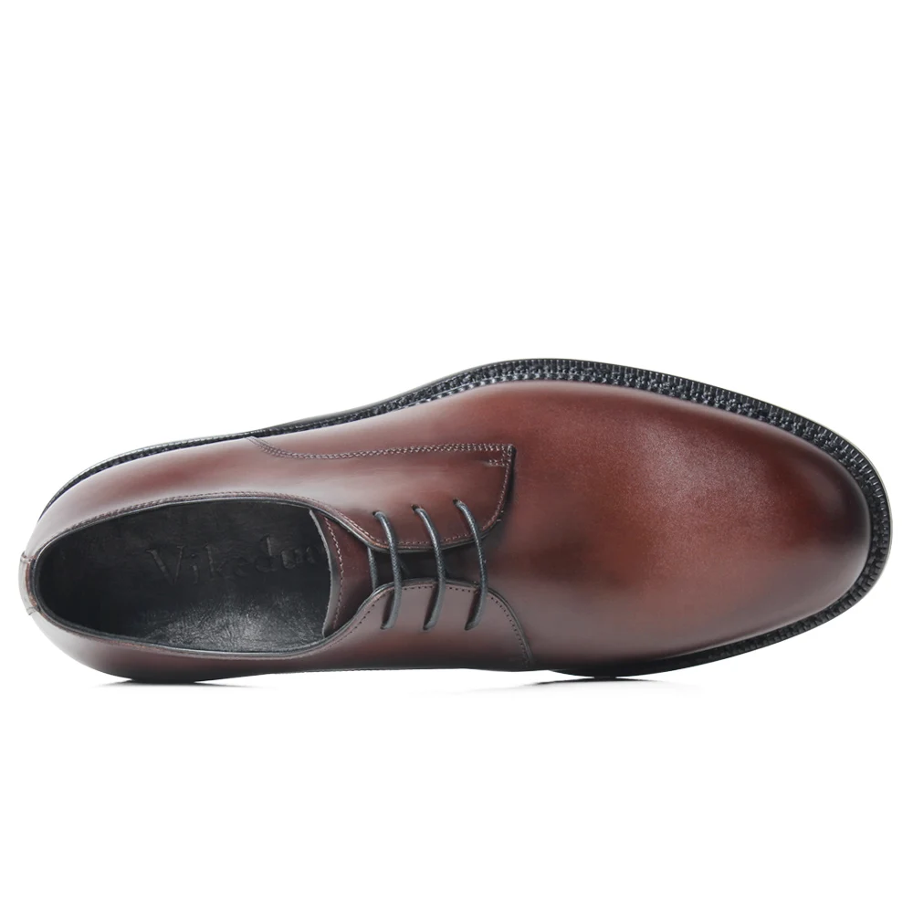 Homens Mans Zapatos Dos Sapatos Vikeduo Hombre Escritório Handmade Couro Brown Marrom De Formal Patina Calçado Rodada Casamento Casuais Vestido Red xO1Cwqgt