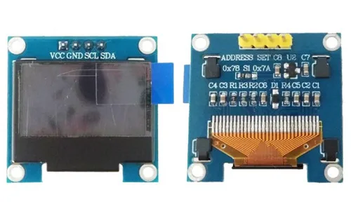 0.96 inch 4P White/Blue/Yellow Blue OLED Module with Iron Frame SSD1306 Driver IC 128*64 IIC Interface (B Version) | Электронные