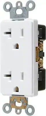 

DHL/EMS 2 LOTS V45115 INDUSTRIAL DECORATOR 20A DUPLEX OUTLET IVORY NEW LOT OF 10 -C4 -D9