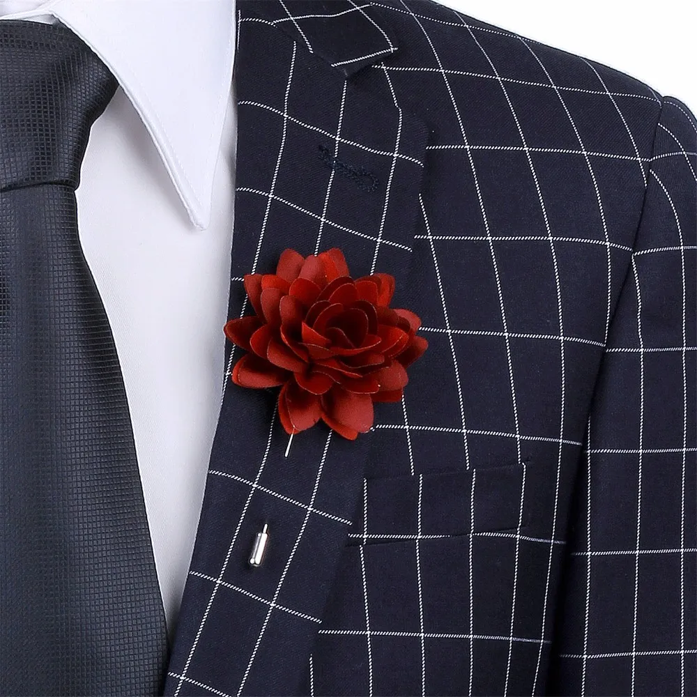 Hawson Мода цветок Шпильки для Свадебная вечеринка синий цвета: черный, красный, розовый 5 цветов вариант Броши в Бесплатный Box Бесплатная
