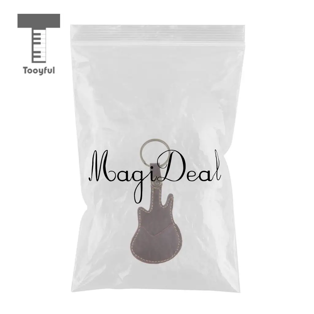 1 Piece Guitar Pick Plectrum Case Bag Keychain Key Fob Bag Ukulele Guitar String Instrument Parts