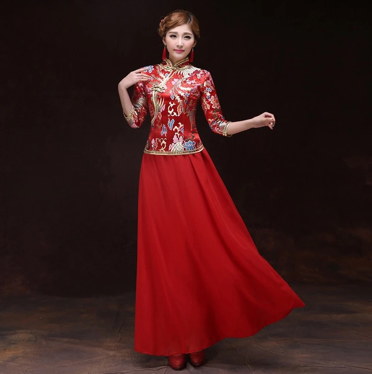 Shanghai Geschichte Chinoise Traditionellen Femme Chinesische Hochzeitskleid Qipao Tracht Frauen Kleid Chinesischen Stil Kleid Frauen Chinese Style Wedding Dresses Chinese Wedding Dressqipao Styles Aliexpress