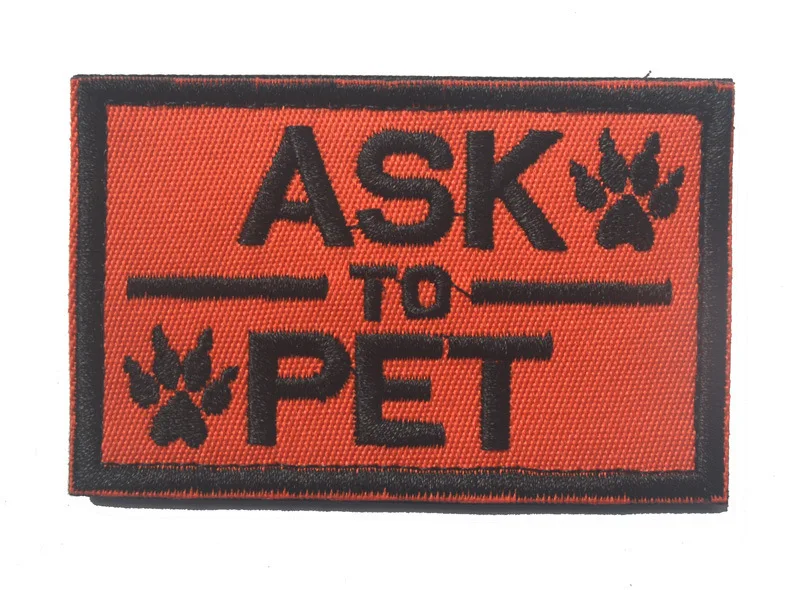 Do Not Pet Embroidery Patch Armband Badge Military Service Dog Tactical Morale Decorative Patches Sewing Applique Embellishment