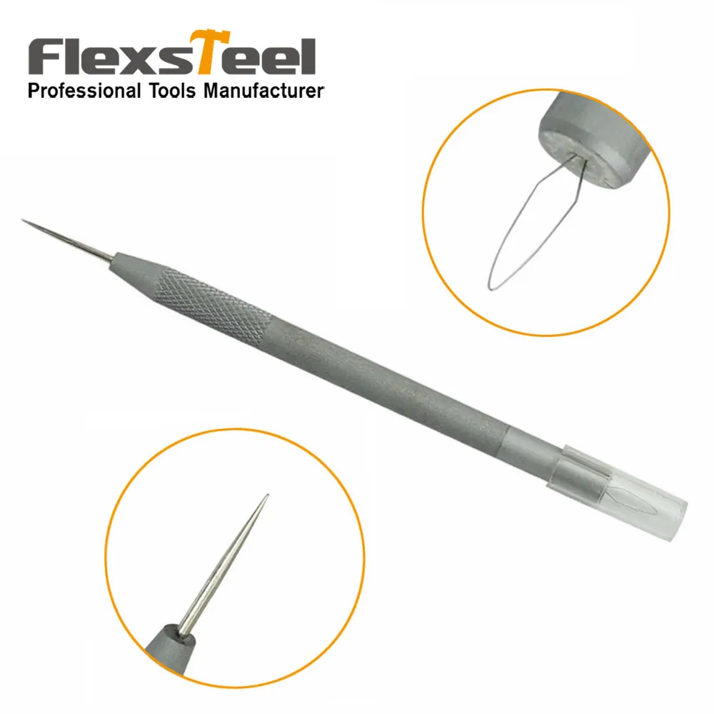 Sewing Needle Device Threader Thread Guide Clothing Awl Punch Leather Tools