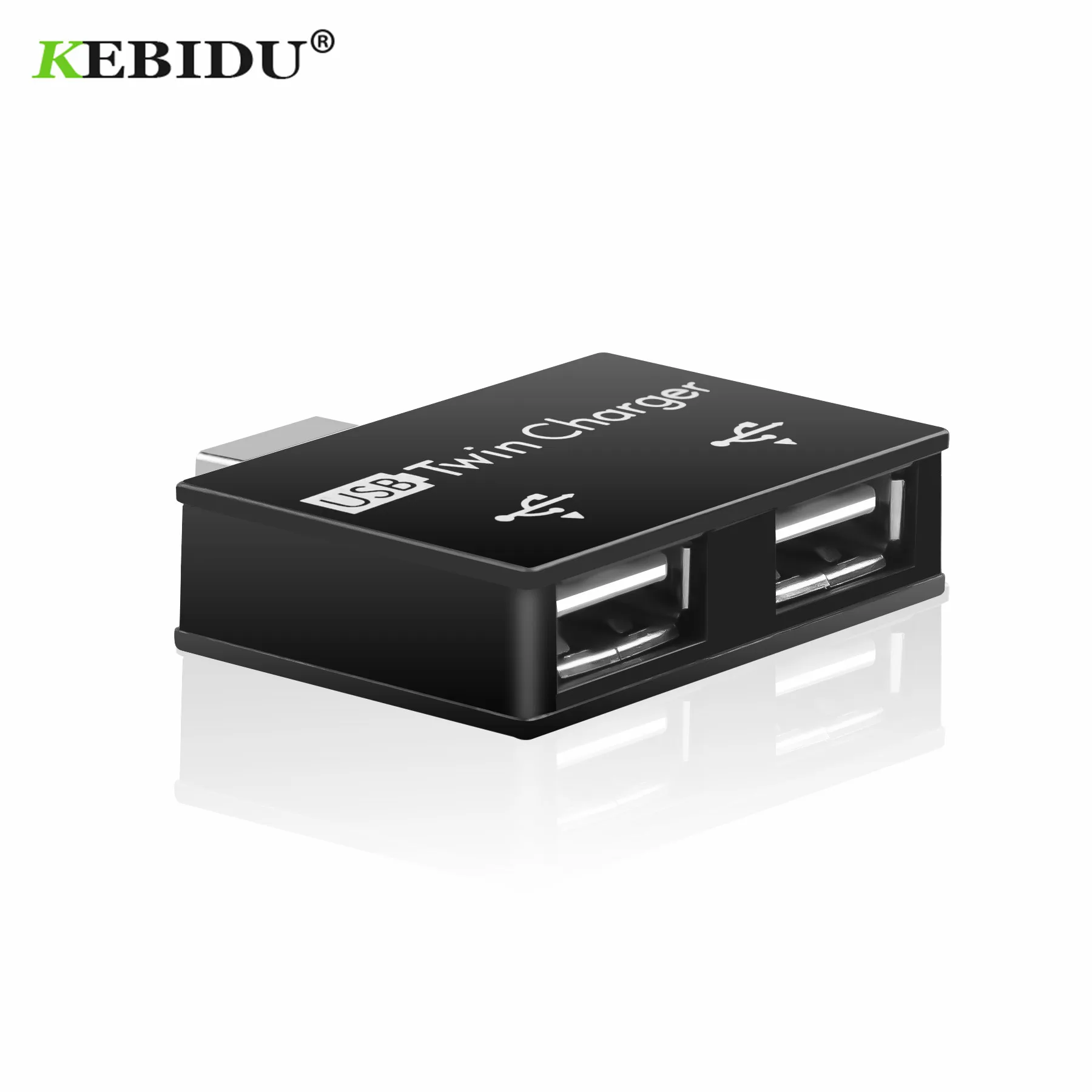 USB концентратор с 2 портами KEBIDU разветвитель для зарядного устройства 0 настенный