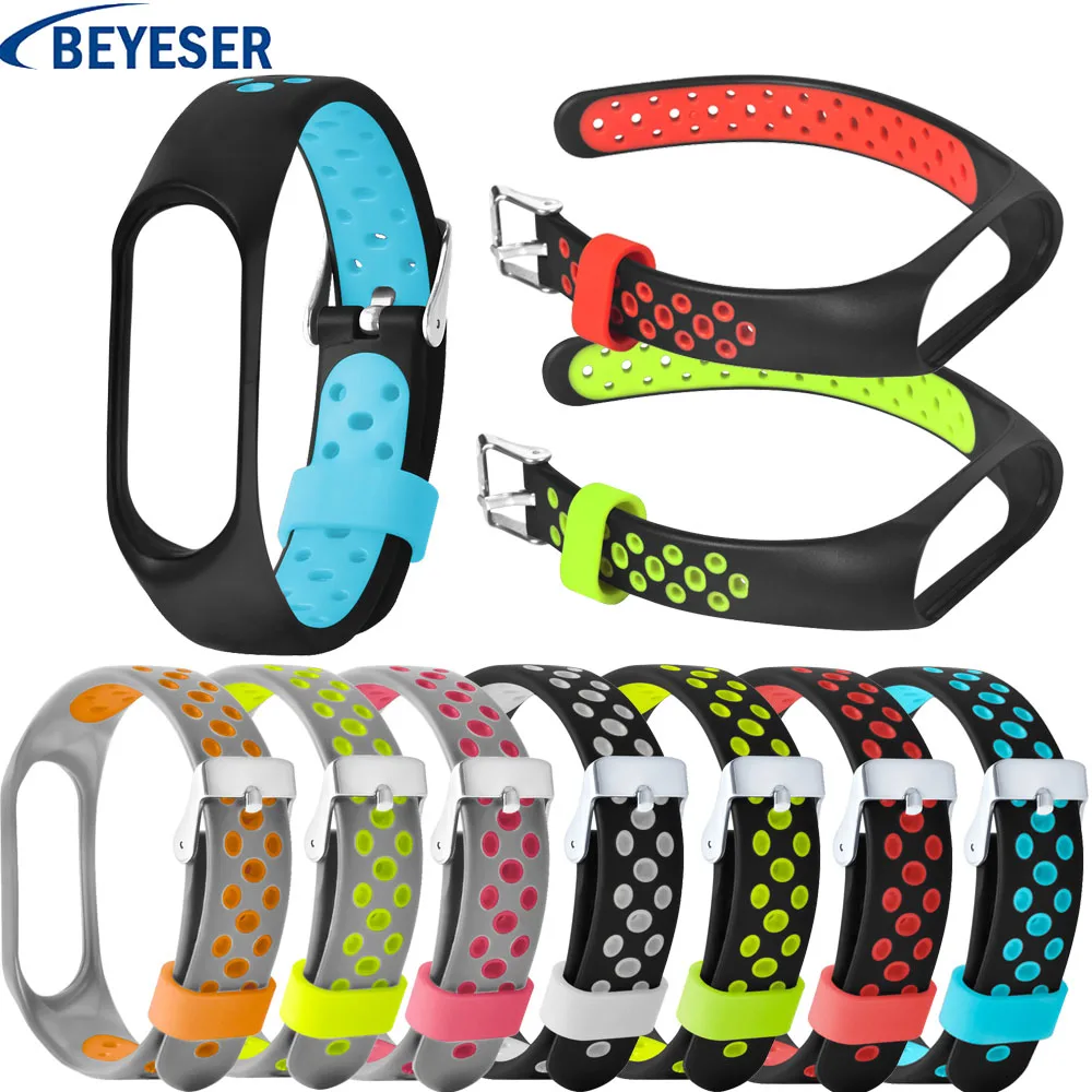 

Bracelet watcstrap For Xiaomi Mi Band 3 replacement watchband For Mi Band 3 Bracelet belt Silicone sport Accessories wristbelt