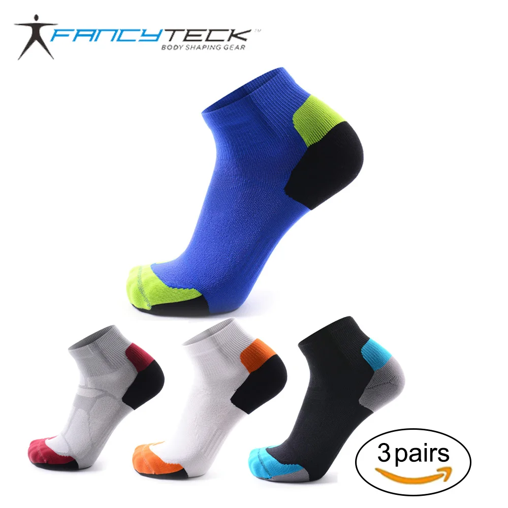 3 пары носков Для мужчин носки компрессионные носки хлопок полиэстер Inelligent быстросохнущие сжатия носки CoolMax