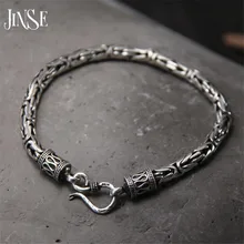 5MM Width Male Bracelet 925 Sterling Silver Bangles Men Jewelry Thai Silver Rope Chain 19CM 22CM Fine Present For Boyfriend