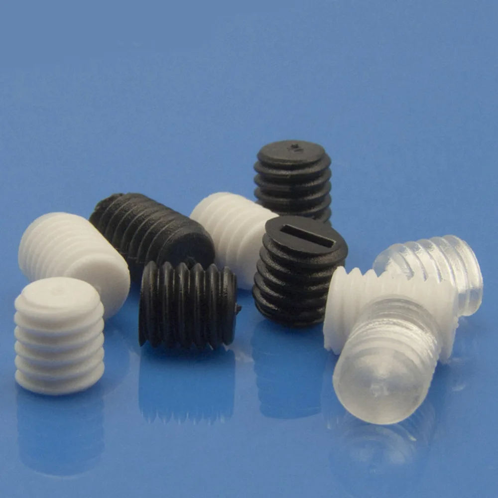 

40pcs Multipurpose Plastic Single Groove Tightening Headless Screw M3 M4 M5 M6