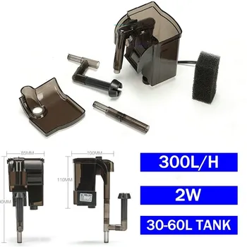 

Hang On Filter With Skimmer Oil Remover Aquarium Sponsfilter Waterfall Hanging Sponge Filter Spons 300l/h 220v FIsh Tank