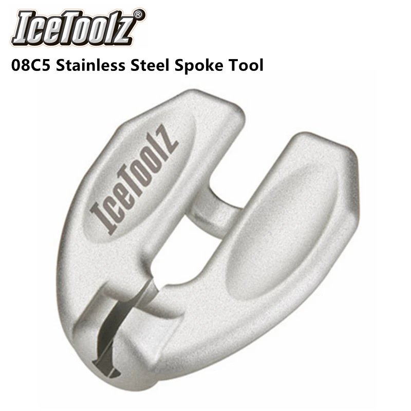 

IceToolz Stainless steel spoke tool, for 3.45mm/80 ga./0.136" nipples. Ergonomic design for high tension spokes.ICE TOOLZ