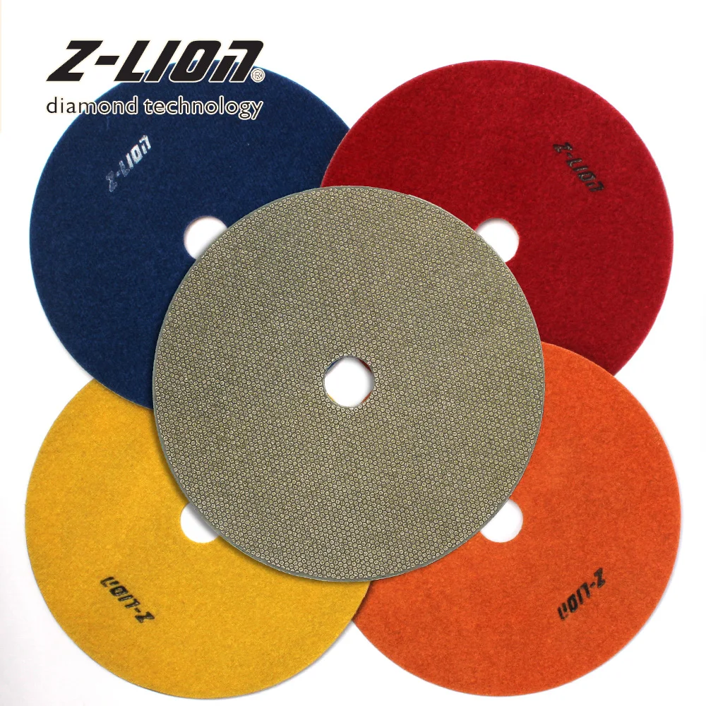 Z LION 4pcs Electroplated Diamond Polish Pads 153mm Diameter Sanding