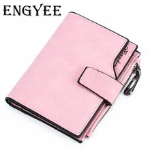 ENGYEE Nubuck font b Leather b font font b Women b font Short font b Wallets
