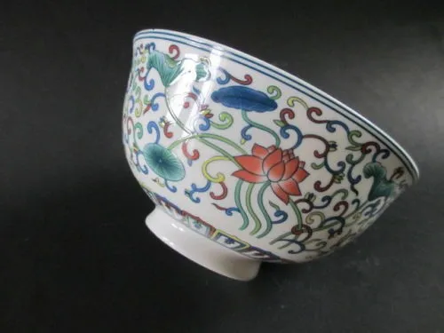 Tnukk Exquisite Ancient China Porcelain Bowl Painted With