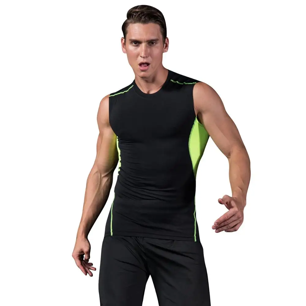 

Leidibao Quick Dry Running Vest Training Sleeveless Workout Tank Top Fitness Tights Men Sport Suit Gym Man's T-Shirt sexy