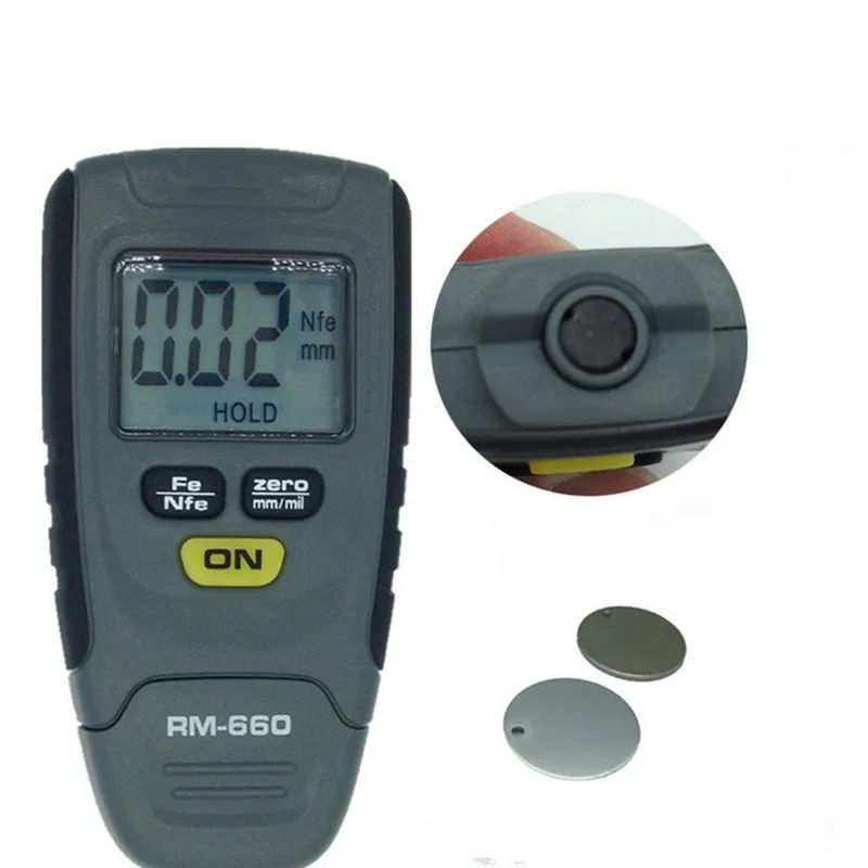 

RM660 Auto Coating Thickness Gauges Thickness of Paint Sensors Car Paint Thickness Gauge Tester Coating Thickness Meter