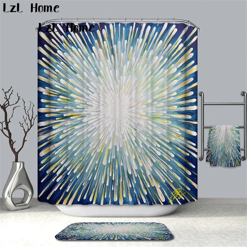 LzL المنزل 3D الأزياء حجر أقدام الألعاب النارية دش الستائر البوليستر للماء حمام الستائر مع السنانير الحمام المنتج LzL المنزل 3D الأزياء حجر أقدام الألعاب النارية دش الستائر البوليستر للماء حمام الستائر مع السنانير الحمام المنتج