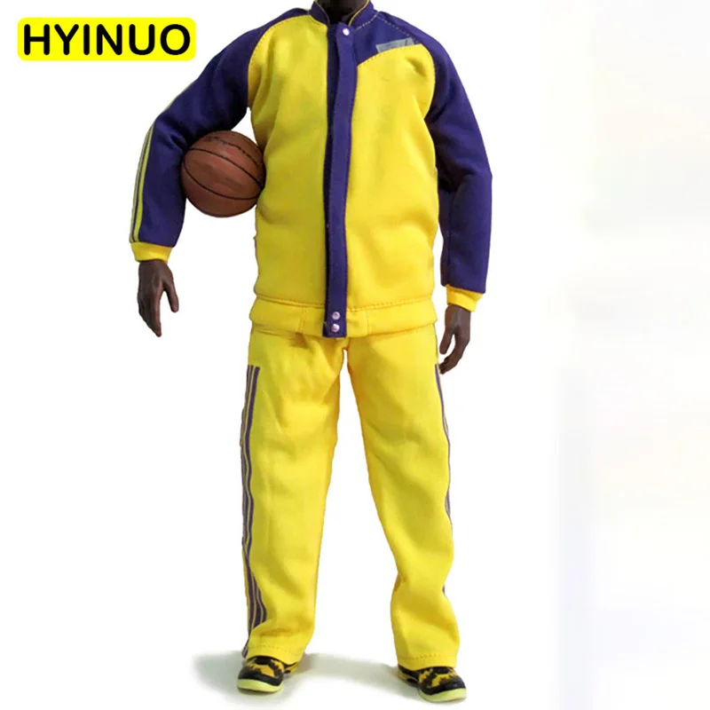 

1/6 Scale Male Yellow Sportswear Men Basketball Outfit Casual Wear Clothes Clothing Set F 12" Action Figure Male Body Doll