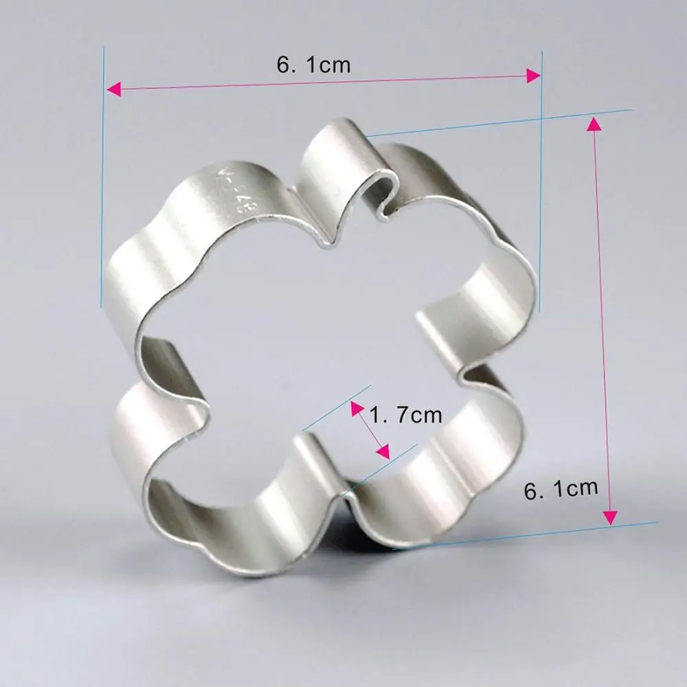 

Christmas Kitchen Alloy Tools Aluminum Cake Cookie Bakeware Mould Fondant Cookie Cutters Biscuit Mold Kitchen DIY Clover