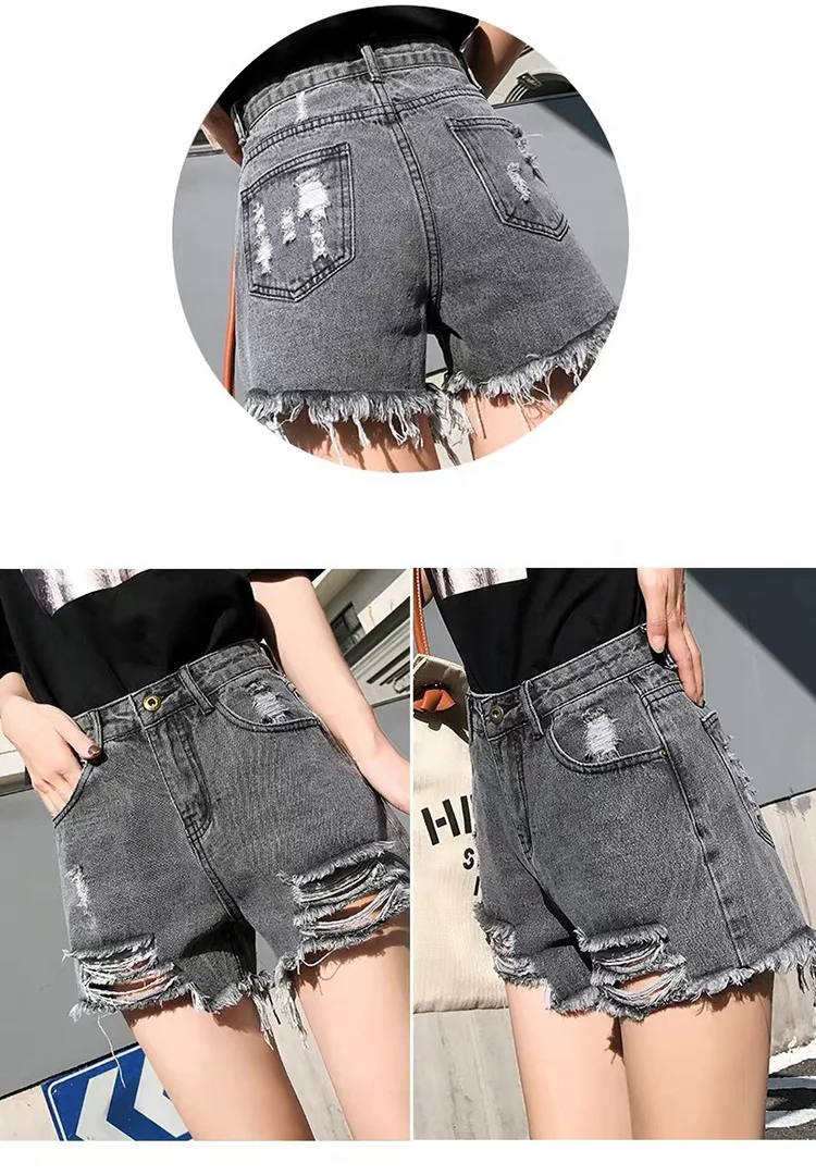 Z& W женские короткие Летние Повседневные высокие Waists широкие брюки плюс размер сексуальные джинсовые женские шорты джинсовые шорты