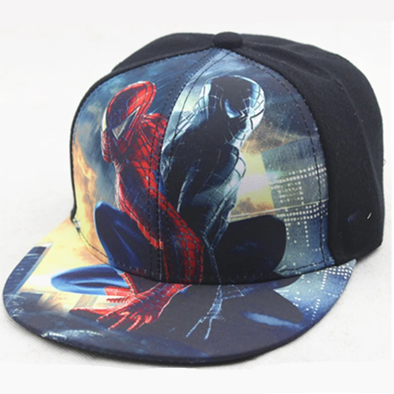 Children Baseball Cap Batman VS Superman fashion spiderman children's casual mesh cap hip-hop baseball hat for kids boy girl