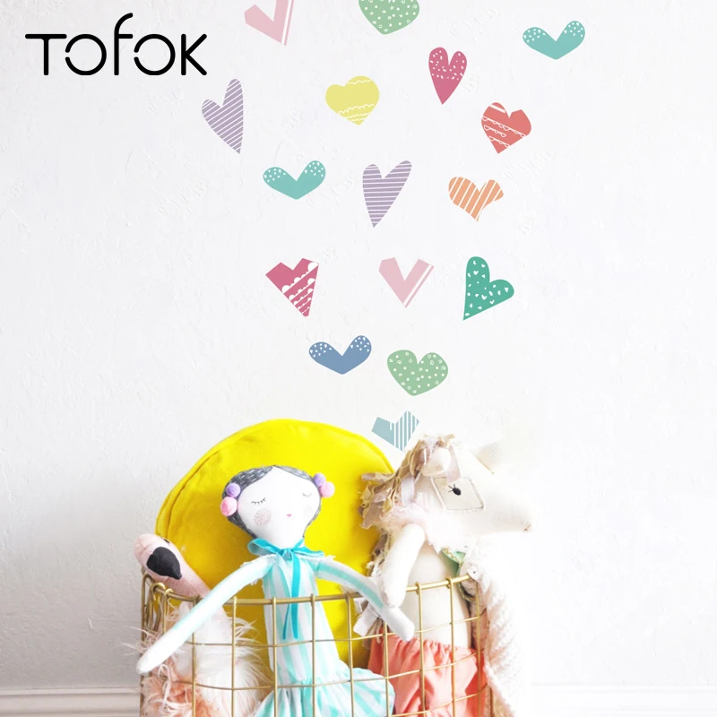 Tofok 24 قطعة/المجموعة الكرتون القلب ملصقات جدار Ins Noridc نمط صور مطبوعة للحوائط الأطفال غرفة PVC شفافة جداريات حائطية Tofok 24 قطعة/المجموعة الكرتون القلب ملصقات جدار Ins Noridc نمط صور مطبوعة للحوائط الأطفال غرفة PVC شفافة جداريات حائطية