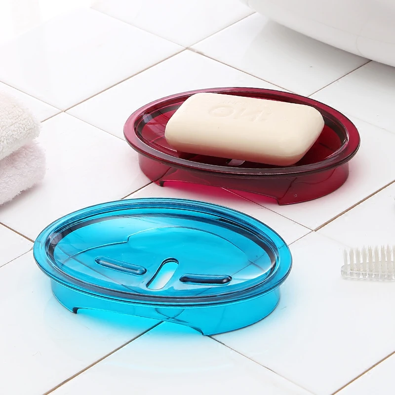 Transparent plastic drain and bathroom soap dish soap holder creative ...