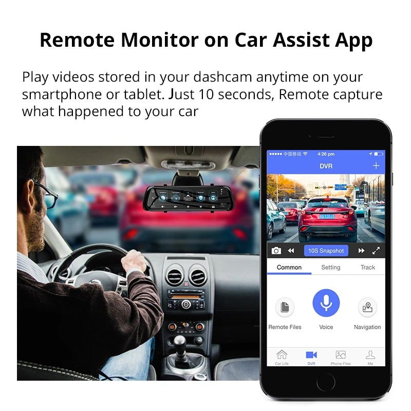 Новейшая модель E08 pro американская версия 4G 10 дюймов видеорегистратор ADAS двойная