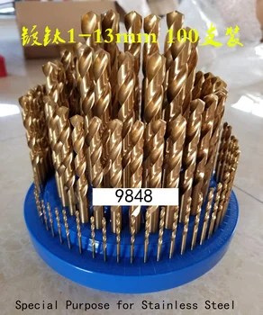 

100 pcs drill bit. Table drilling and milling machine. Hand-held electric drill. Machining center bit. 1-13mm suit