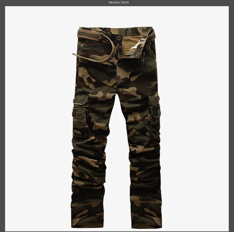 Мужские камуфляжные штаны в стиле милитари Стиль Брюки Camo Тактический грузов Combat Multi-карман брюки специальный солдат войска камуфляжные