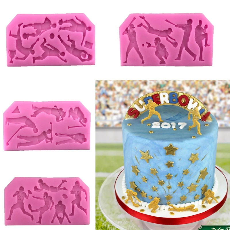 Moule En Silicone Pour La Cuisson De Gateaux Outils De Cuisine Football Rugby Golf Baseball Decoration De Bonbons Au Chocolat Aliexpress