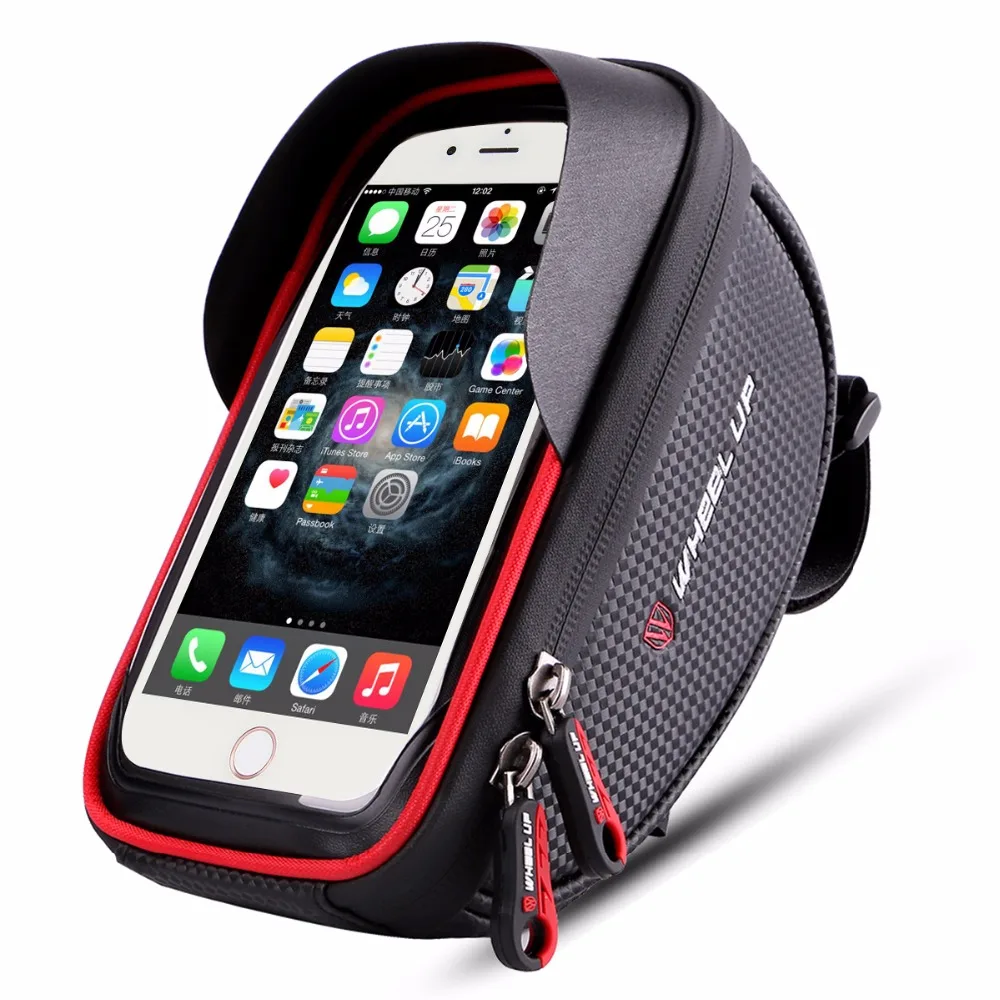 

SOONHUA 6.0 inch Waterproof Bike Bicycle Mobile Phone Holder Stand Case Motorcycle Handlebar Mount Bag For iPhone X Samsung LG