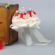 Великолепный Кристалл Букеты Свадебные Брошь букет Свадебные аксессуары невесты Искусственный Свадебные цветы Свадебные букеты wp019