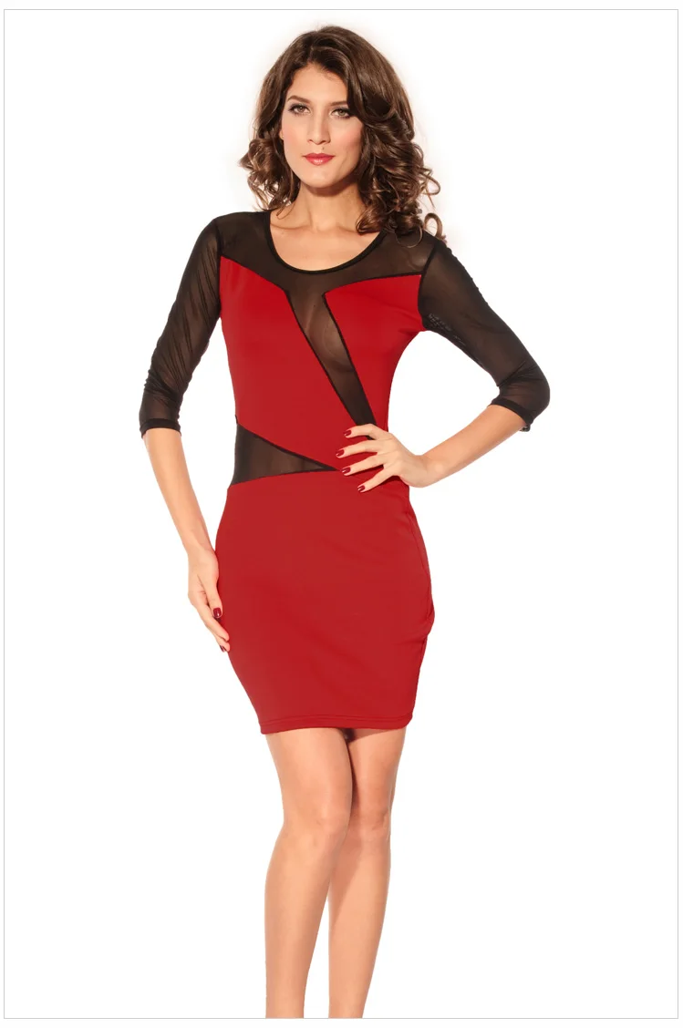 sexy fashion dress Round collar fashion women's clothing dress