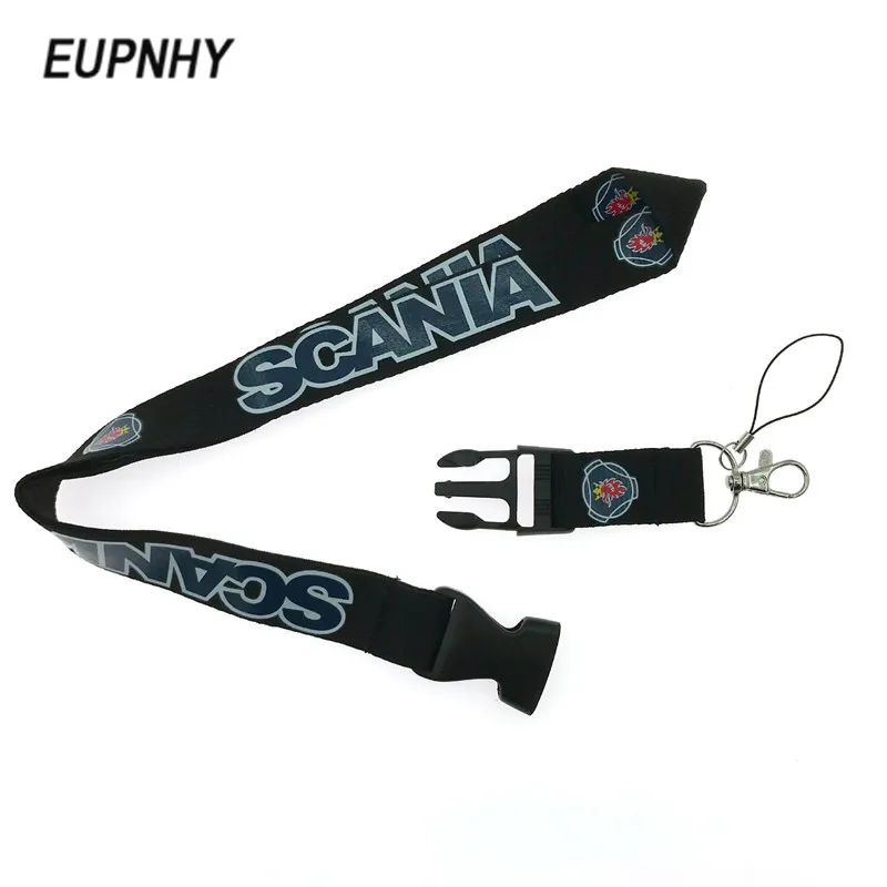 EUPNHY SCANIA логотип шнурок для ключей мобильного телефона MP3 USB флэш-накопители брелки ID бейдж держатель висячие веревки ремешки