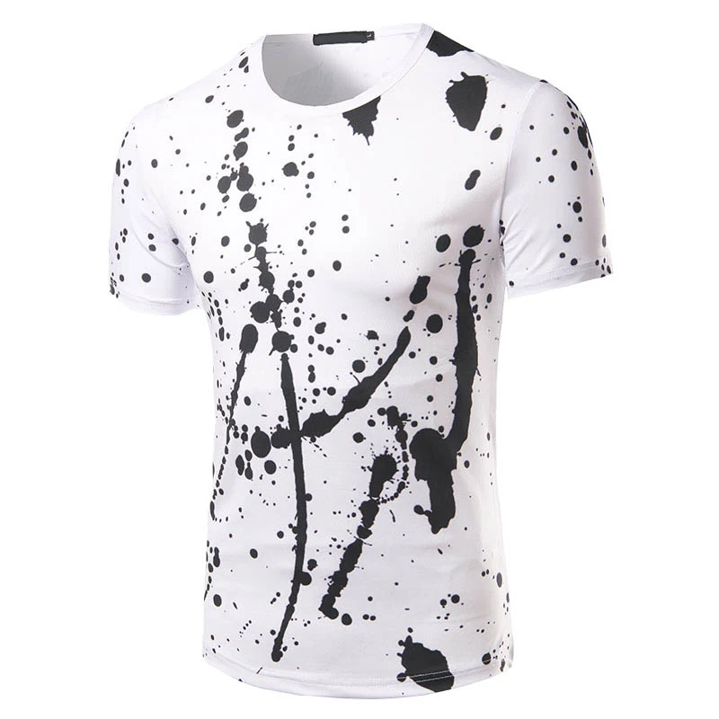 

DropshippingMen's Chinese style retro ink spot 3D printed short-sleeved T-shirt