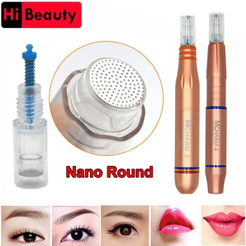 

20PCS 9mm Screw Port Disposable Sterile Micro Nano Round Needles Cartridges Tips For Premium Charmant MCHARM 3 4 Pen