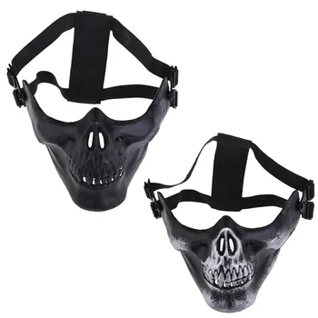 

Security Protection Face Mask Skull Skeleton Airsoft Game Paintball Half Face Protect Mask Guard Gear FC