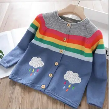 

girls clothes 2019 fall kids cardigan coats fashion girls cartoon sweater high-grade baby girl cardigan Children clothes