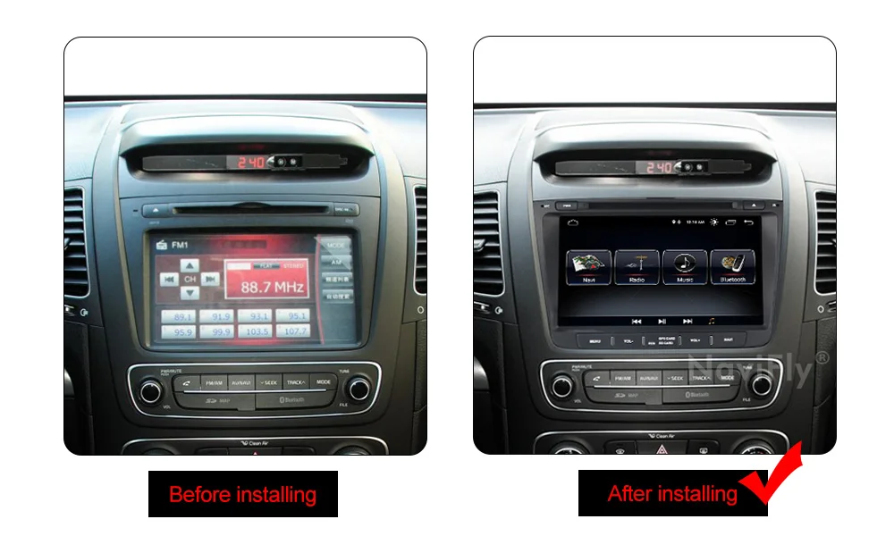 Sale Navifly Android 8.1 car Multimedia DVD gps for Kia Sorento 2013 2014 car dvd 2 din radio player audio map BT stereo navigation 7