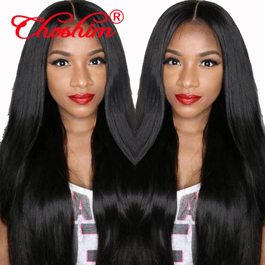

High Density Remy Human Hair Lace Front Wigs for Women 130%/150%/180%/250% Black/Brown Long Straight Hair Brazilian Wig 8-24"