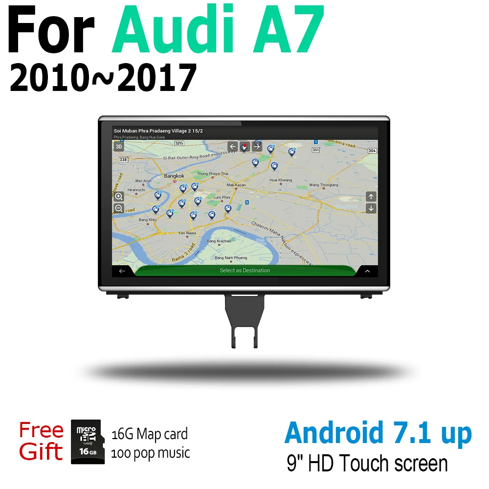 Flash Deal 9" Android 2G RAM For Audi A7 4G8 2010~2017 MMI GPS Touch Screen Multimedia Player Stereo Autoradio navigation original style 1