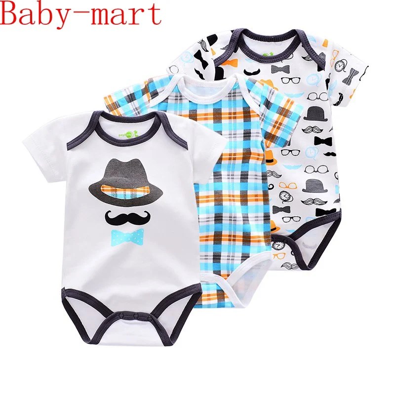 Комбинезоны для новорожденных х/б 3 шт./лот|baby bodysuits|newborn baby bodysuitbaby cotton bodysuits |