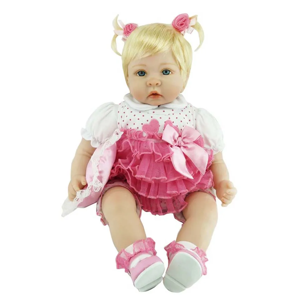 

NPK 55cm/22inch Baby Reborn Dolls Cute Silicone Jointed Doll Toddler Lifelike Toys Birthday Gifts M09