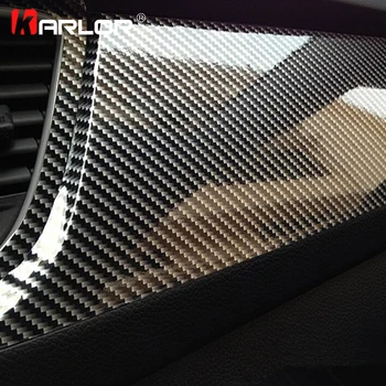 100*30/10cm High Glossy 5D Carbon Fiber Wrapping Vinyl Film Motorcycle Tablet Stickers And Decals Auto Accessories Car Styling 1
