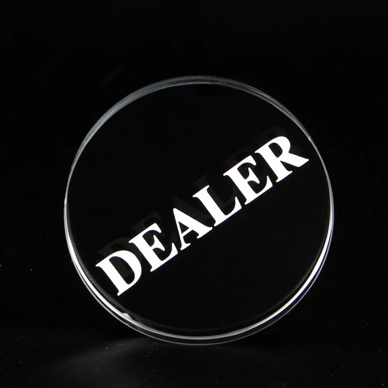 Texas Holdem Crystal DEALER Poker Chips Poker Table Special Crystal Chip Matching Accessories Transparent DEALER